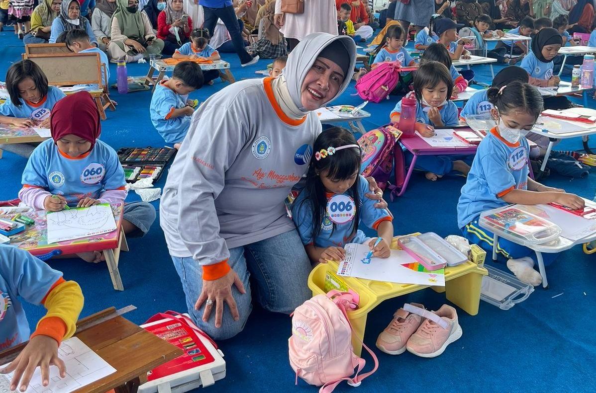 Meriahkan HUT Makassar ke-415, Bunda PAUD Makassar Gelar Lomba Menggambar dan Melipat Kertas – MakassarKota