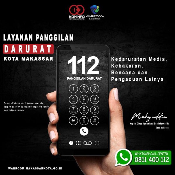 Waspada Cuaca Buruk, Dinas Kominfo Makassar Ajak Masyarakat Manfaatkan Layanan Call Center 112 – MakassarKota
