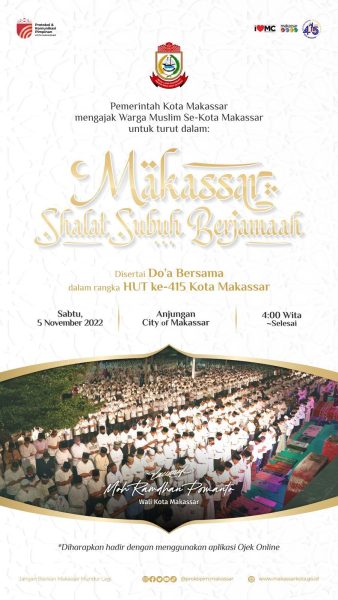 Jelang HUT Kota Makassar Ke 415, Danny Ajak Warga Muslim Shalat Subuh Berjamaah – MakassarKota