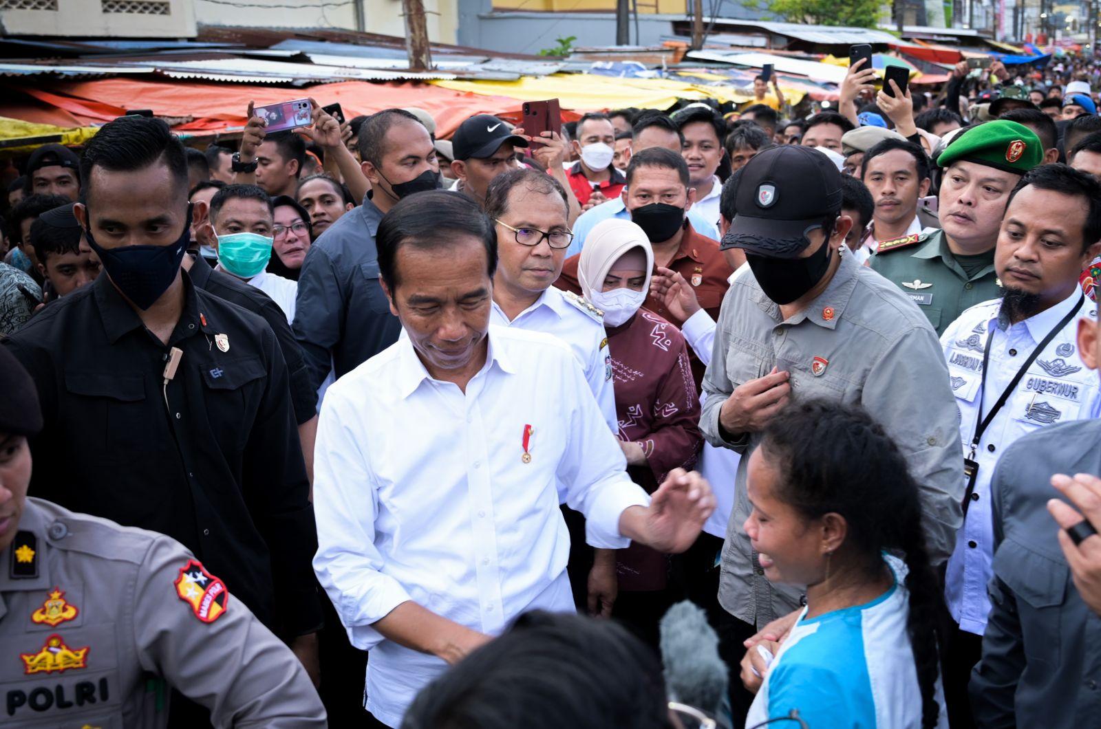 Dampingi Danny Pomanto, Indira Yusuf Ismail Sambut Kunjungan Presiden Joko Widodo di Pasar Terong Makassar