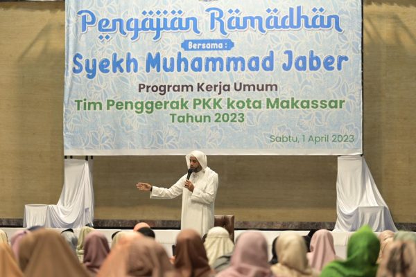 Perkuat Imtaq, TP PKK Kota Makassar Gelar Pengajian Ramadan bersama Syekh Muhammad Jaber