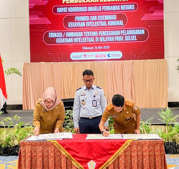 Dinas Pariwisata Kota Makassar Jalin MoU dengan KEMENKUMHAM Sulsel Perkuat Fasilitasi Kekayaan Intelektual bagi Pelaku Ekonomi Kreatif di Kota Makassar 