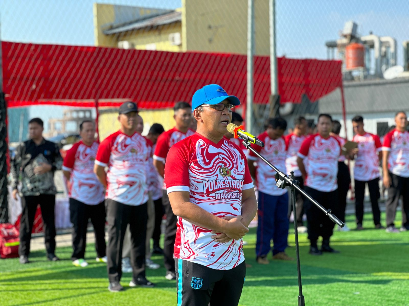 Jajal Rumput Hijau Lapangan Alpha Mini Soccer GTC Lawan JPU Polrestabes Makassar, Danny Pomanto Cetak Satu Gol